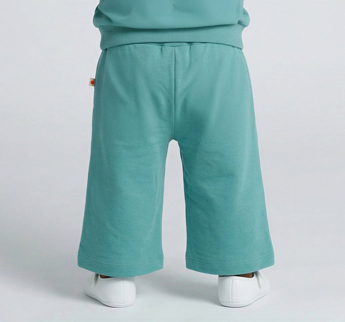 Solid Knit Trouser with Patch Pcoket Teal