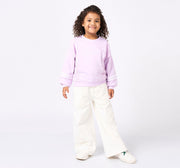 Sweatshirt with Lace and Mech Details Lilac