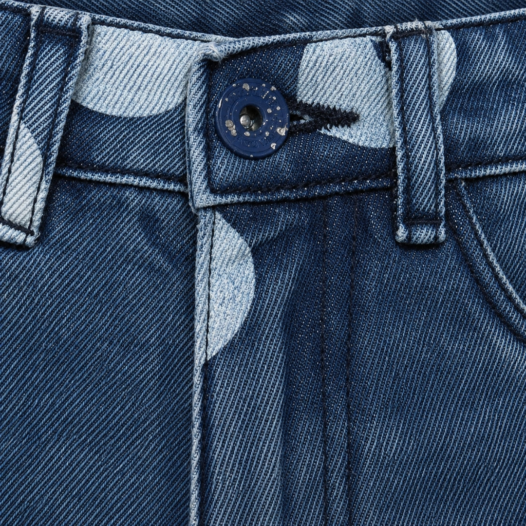 Vitamins Girls Dx Blue Pant Wide Leg Denim Pant