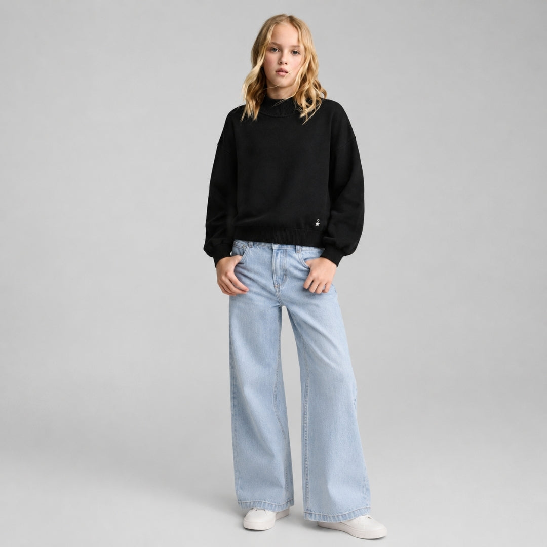 Vitamins Girls Boot Cut Denim Pant Ice Blue