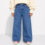 Girls DX Blue Embroidered Detail Denim Pants