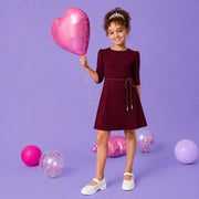 Girls Salsa Knit Medium-Sleeve Dress