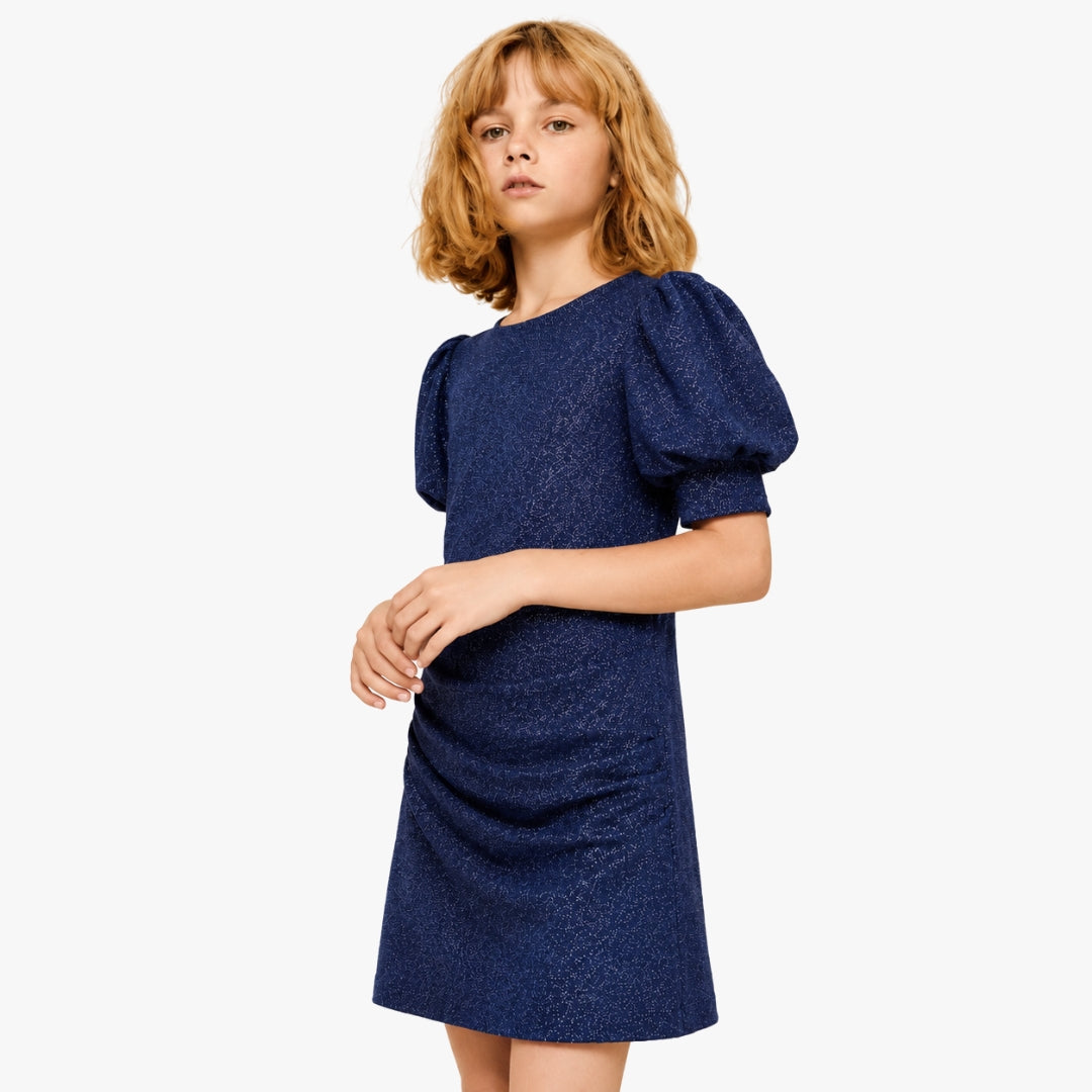 Eclipse Woven Half-Sleeve Dress for Girls
