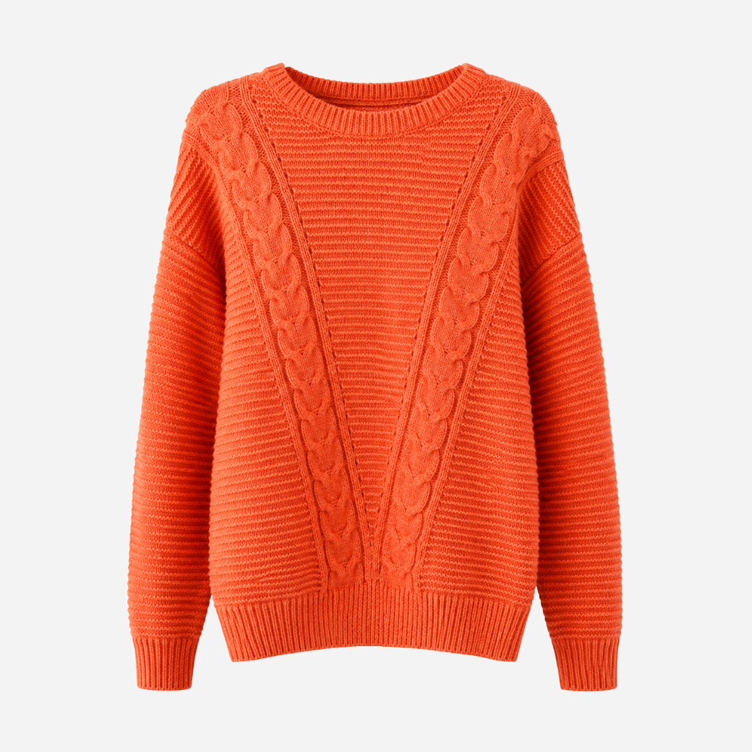 Vitamins Girls Cable Knit Sweater Autumn Glory