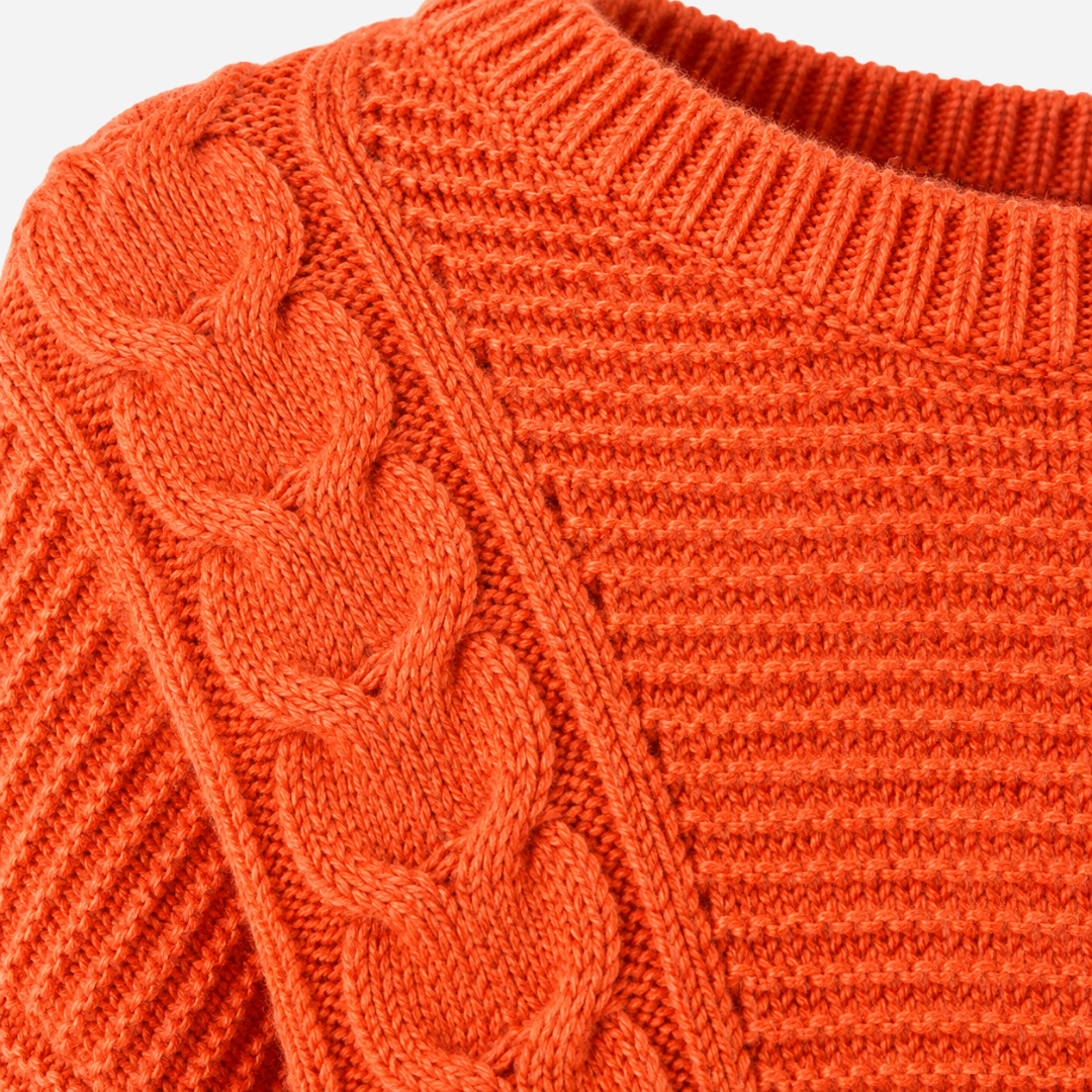 Girls Autumn Glory Cable Knit Full-Sleeve Sweater