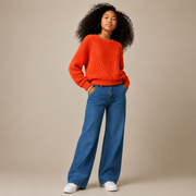 Girls Autumn Glory Cable Knit Full-Sleeve Sweater