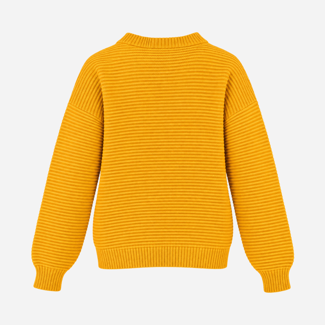 Vitamins Girls Cable Knit Sweater Lemon Chrome