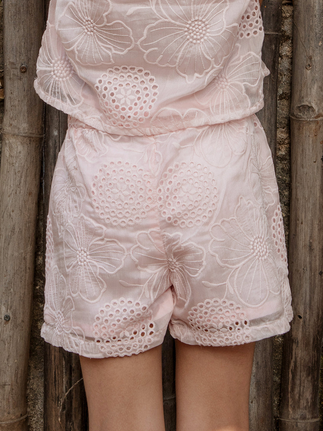 Girls Embroidered Woven Regular Fit Semi-Casual Cord Set