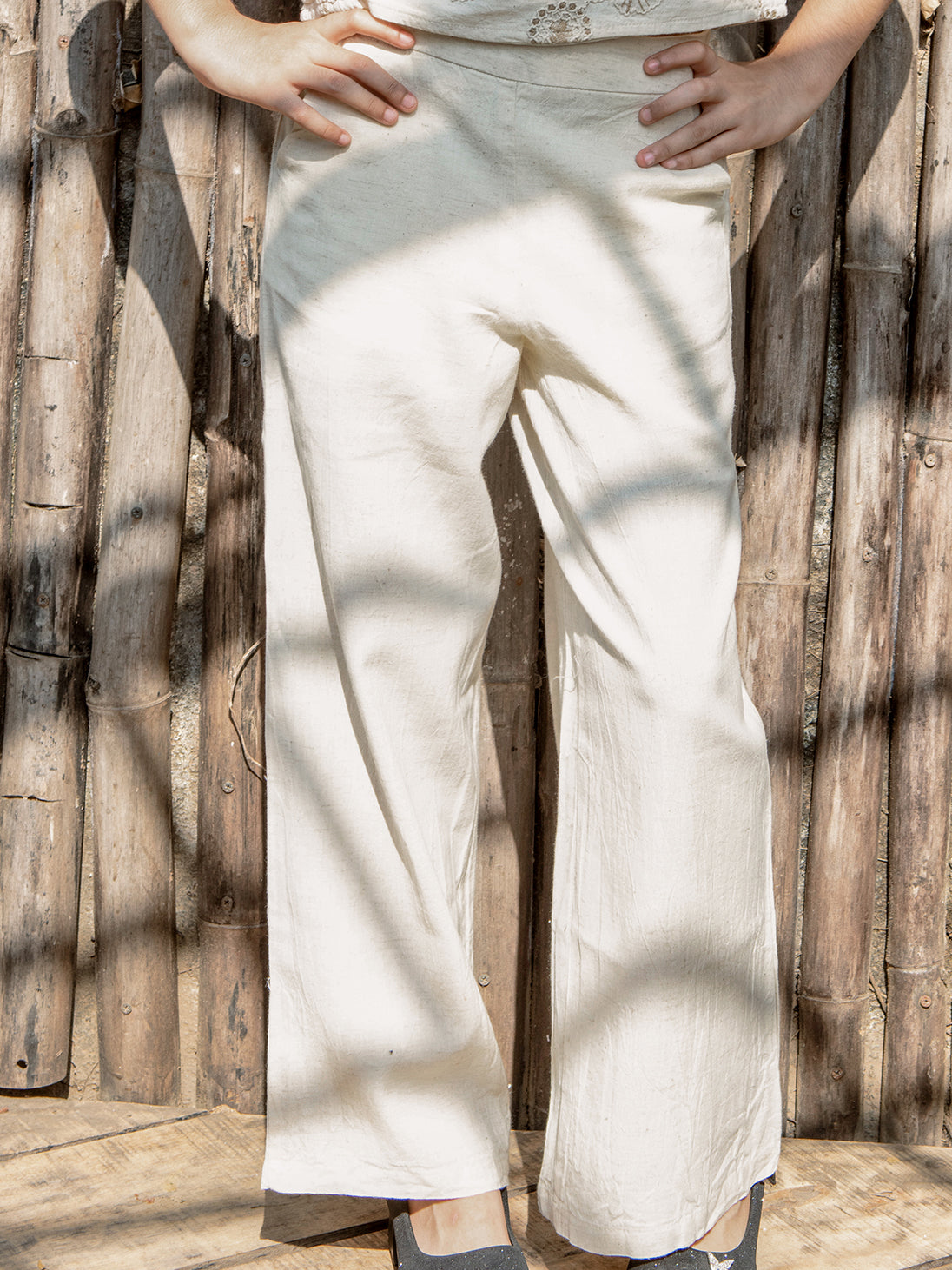 Girls Embroidered Woven Regular Fit Casual Cord Set