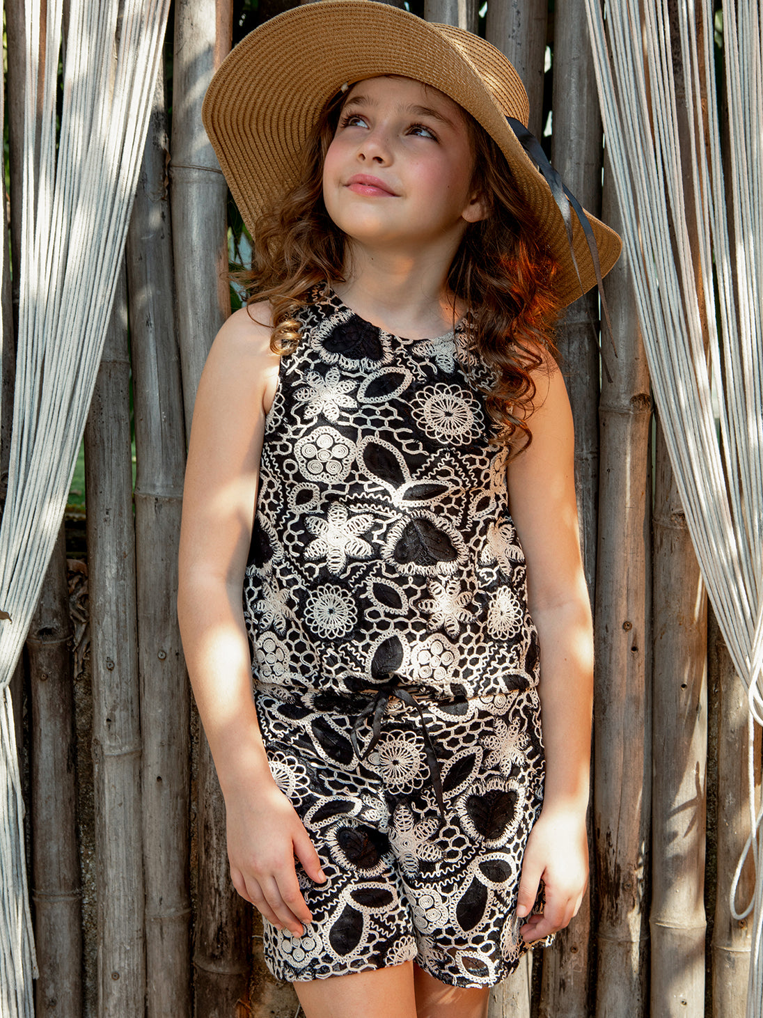 Girls Embroidered Woven Regular Fit Semi-Casual Cord Set