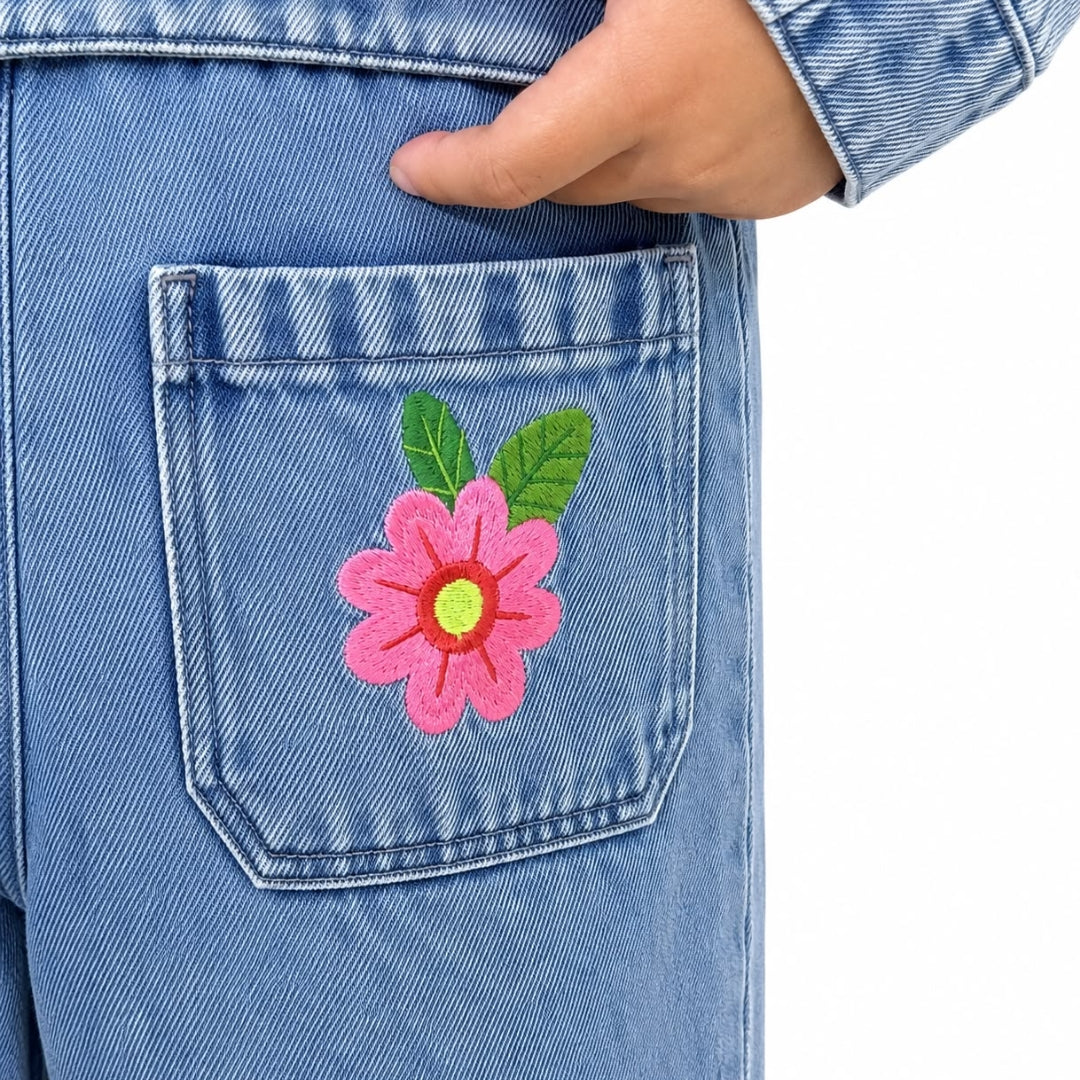 Vitamins Girls Denim Cord Bottom Stone Blue