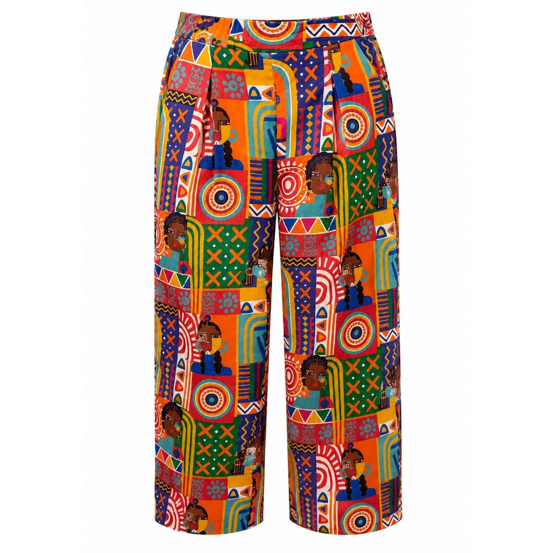 Printed Cord Bottom for Girls Winter White