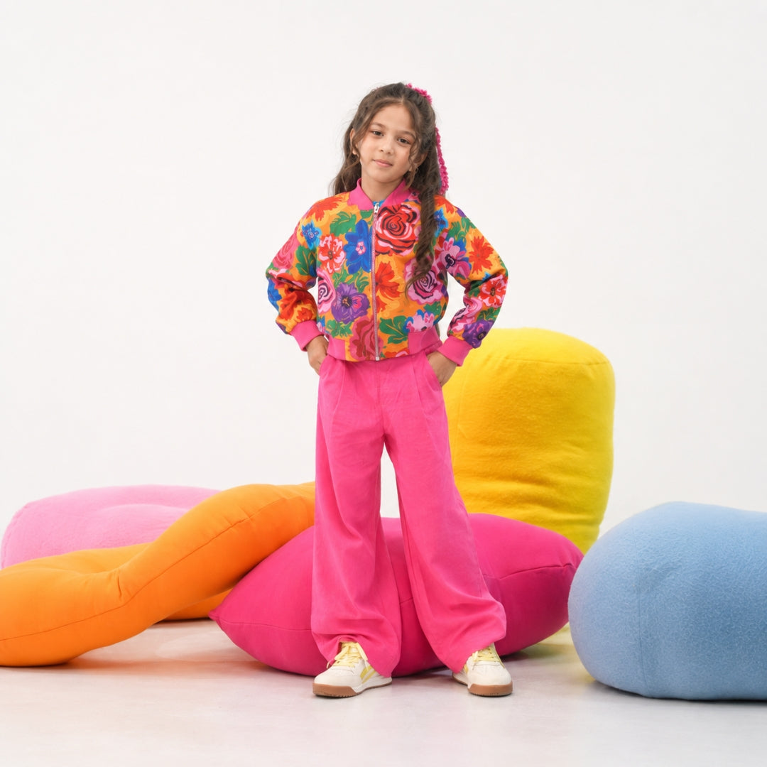 Printed Cord Top for Girls Gold Fusion