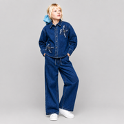 Girls Embroidered Cord Bottom Dx Blue by Vitamins