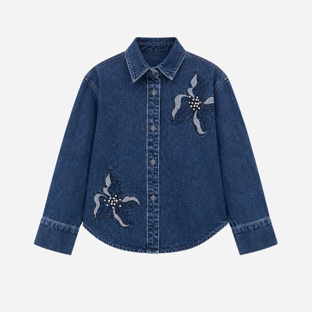 Girls Embroidered Cord Top Dx Blue by Vitamins