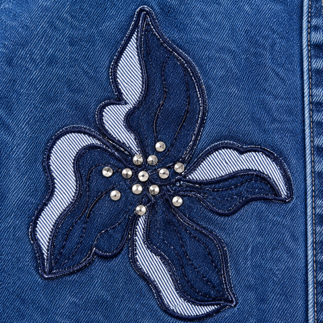 Girls Embroidered Cord Top Dx Blue by Vitamins