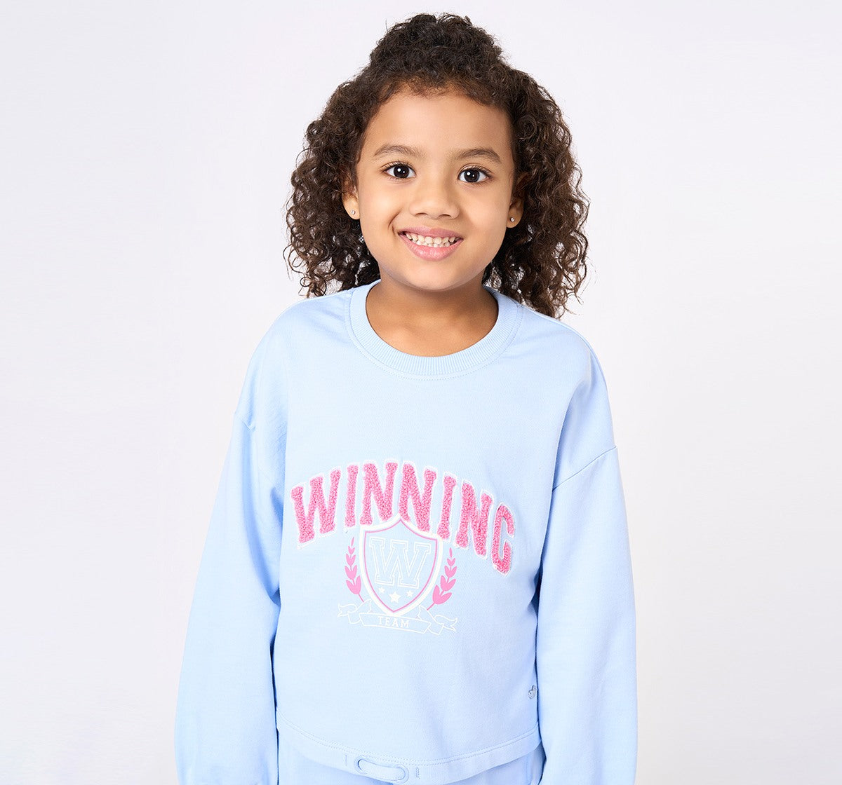 T Shirt with Wide Leg Bottom Set Blue