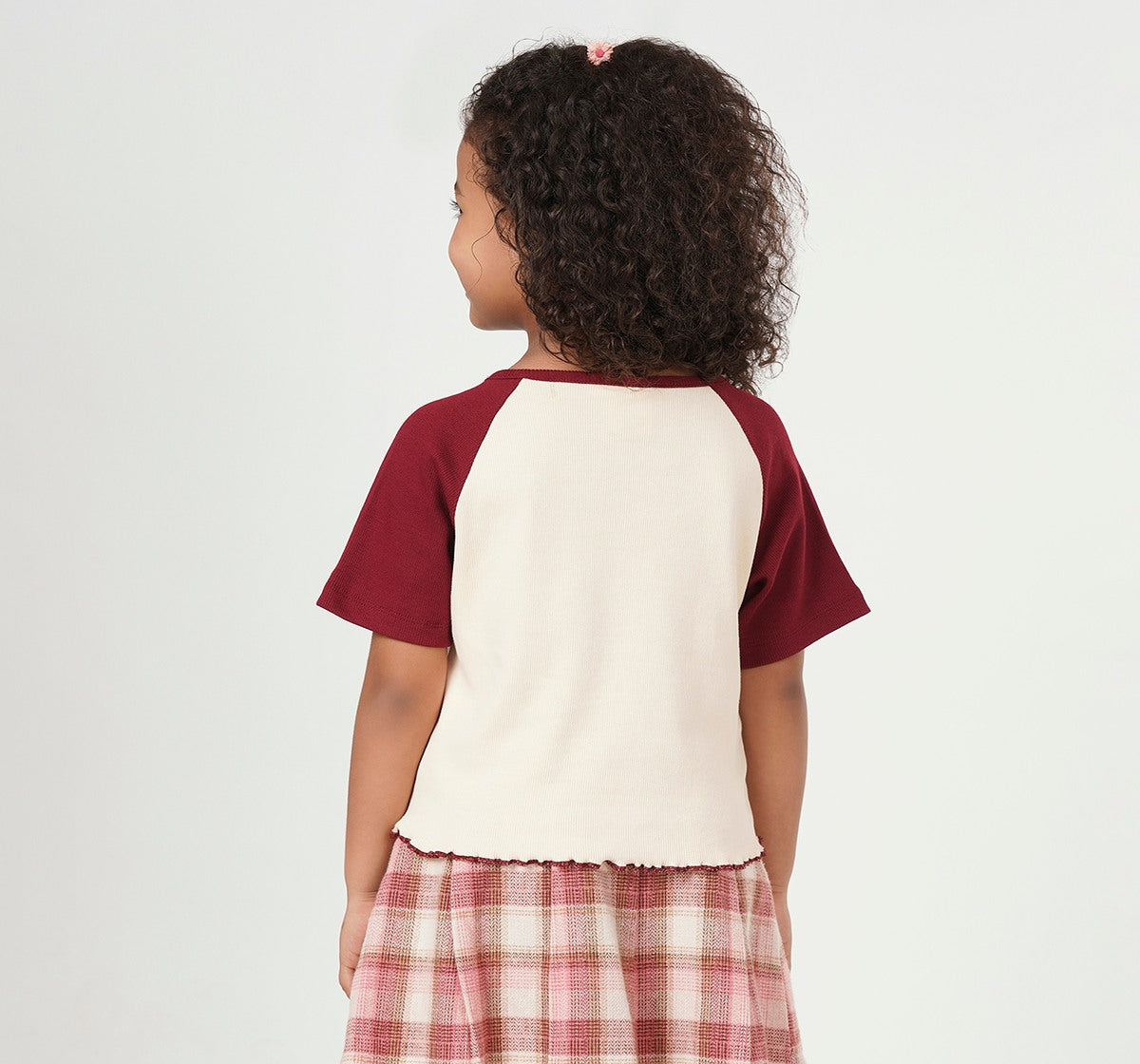 Raglan Sleeve Rib T Shirt Cranberry