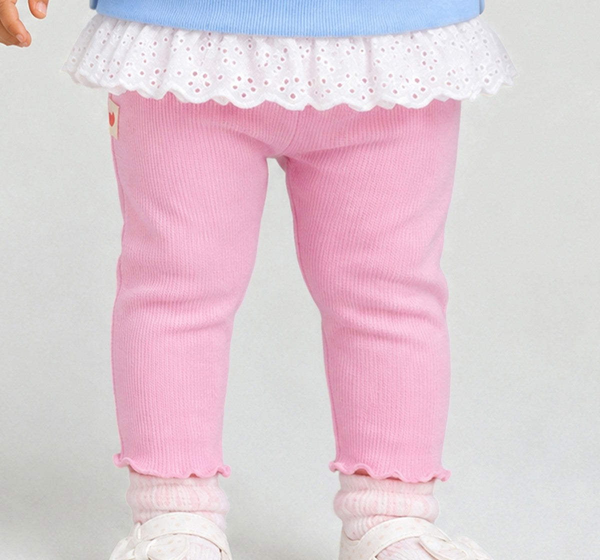 Legging with Lace Detail Pink