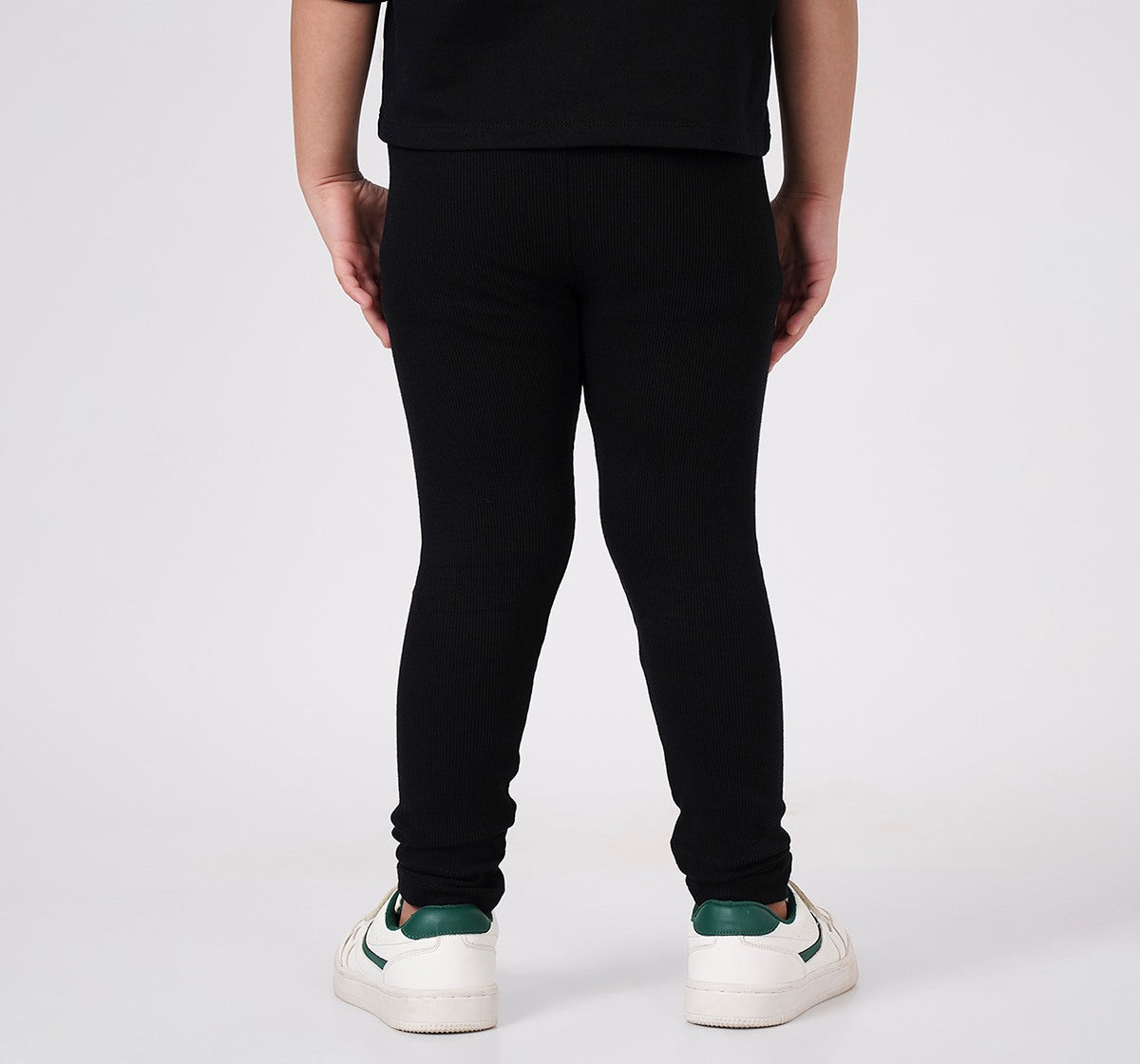 Rib Leggings 2X2 Lycra Rib Black