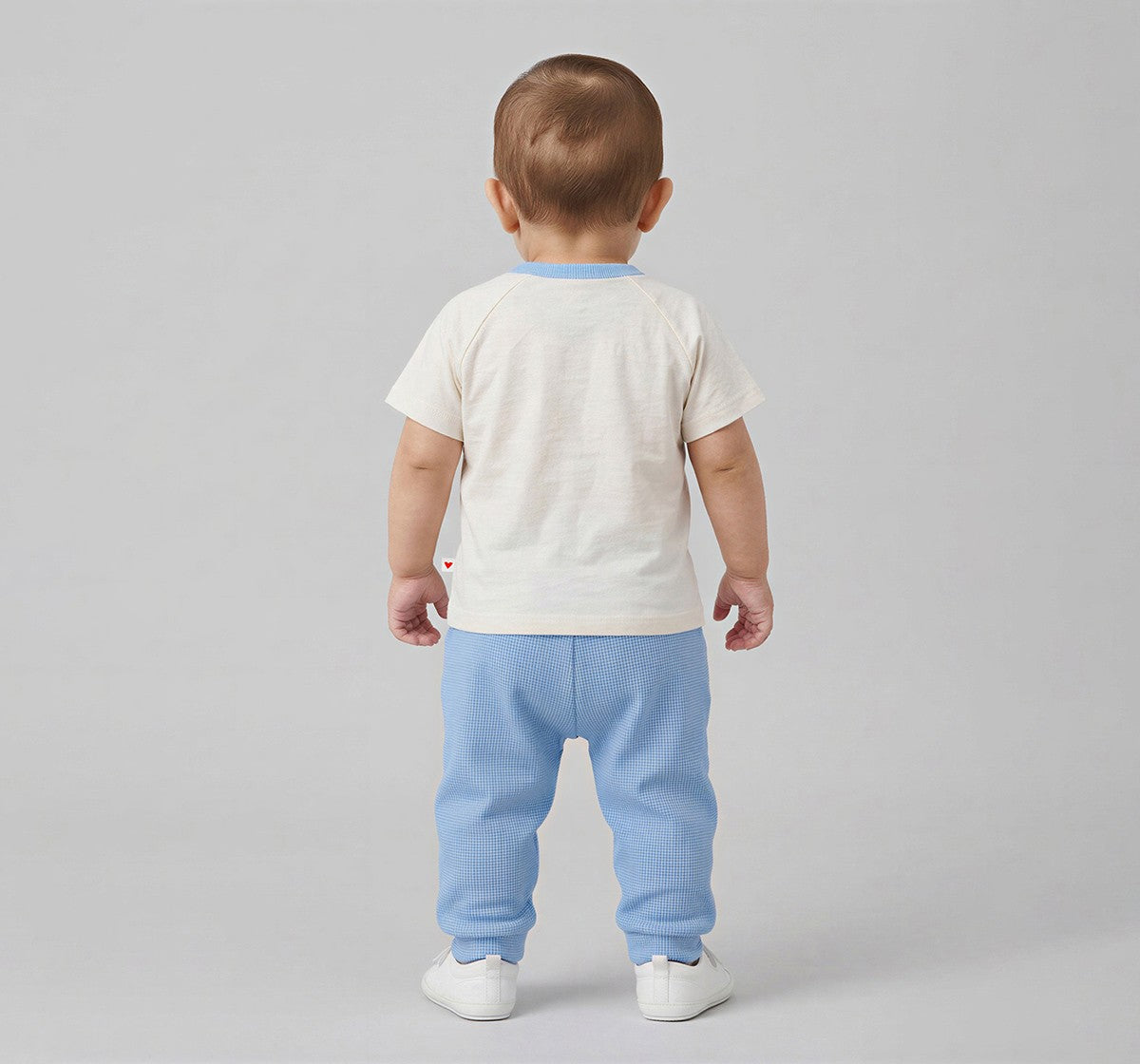 Interactive Print Tee & Jogger Set White/Blue