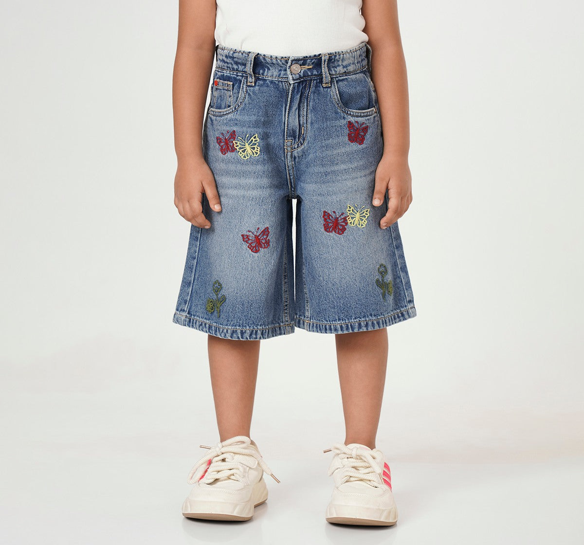 Wide Leg Jorts Blue