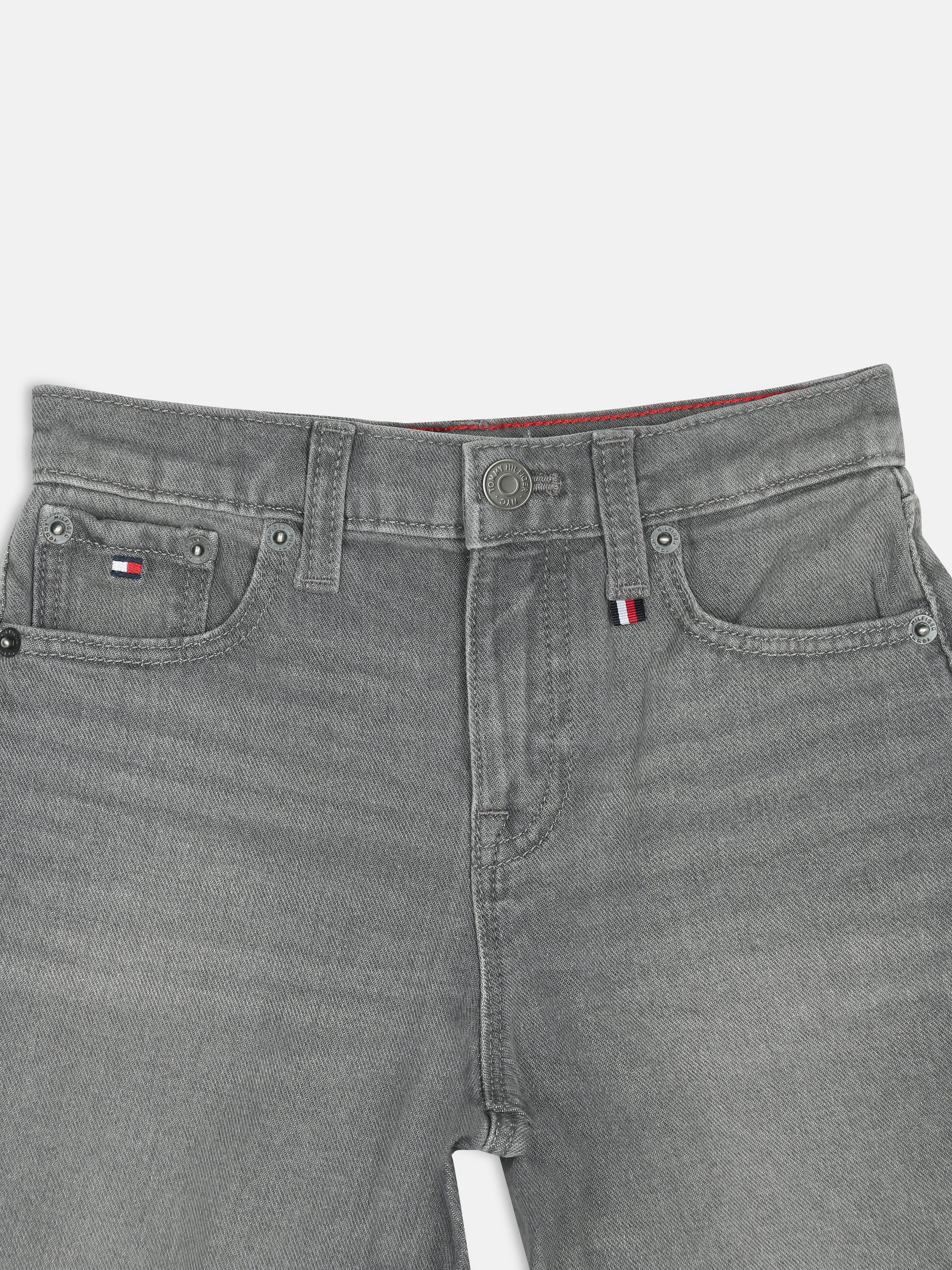 Boys Grey Solid Cotton Non-Denim Bottom Loose Fit