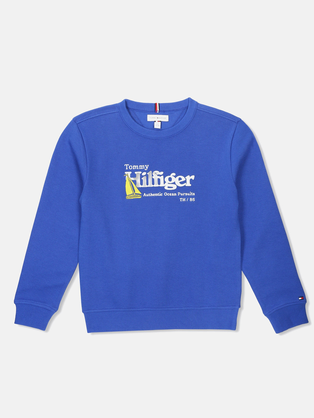 Boys Logo Regular Fit Cotton Sweatshirt Noble Blue