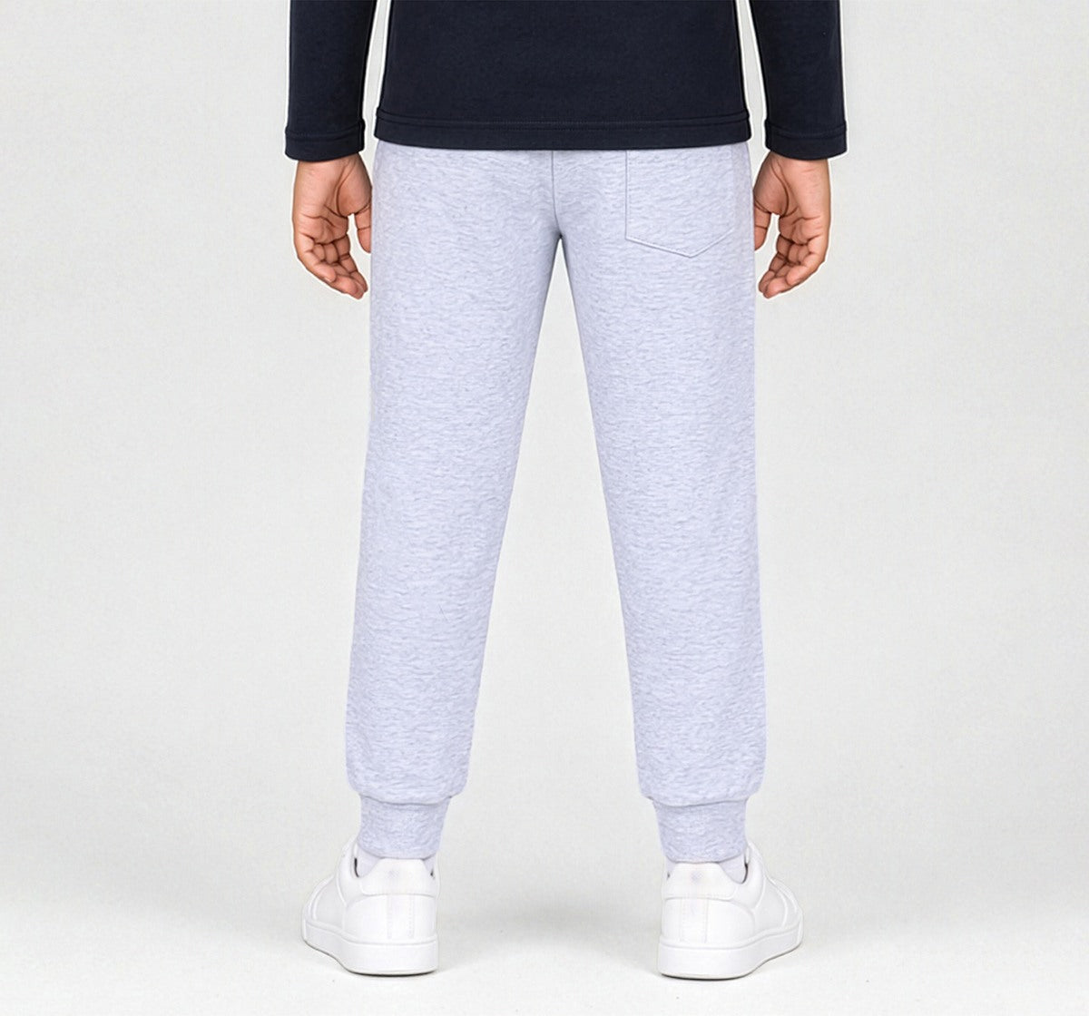 Knit Jogger with Cut and Sew Detail Grey