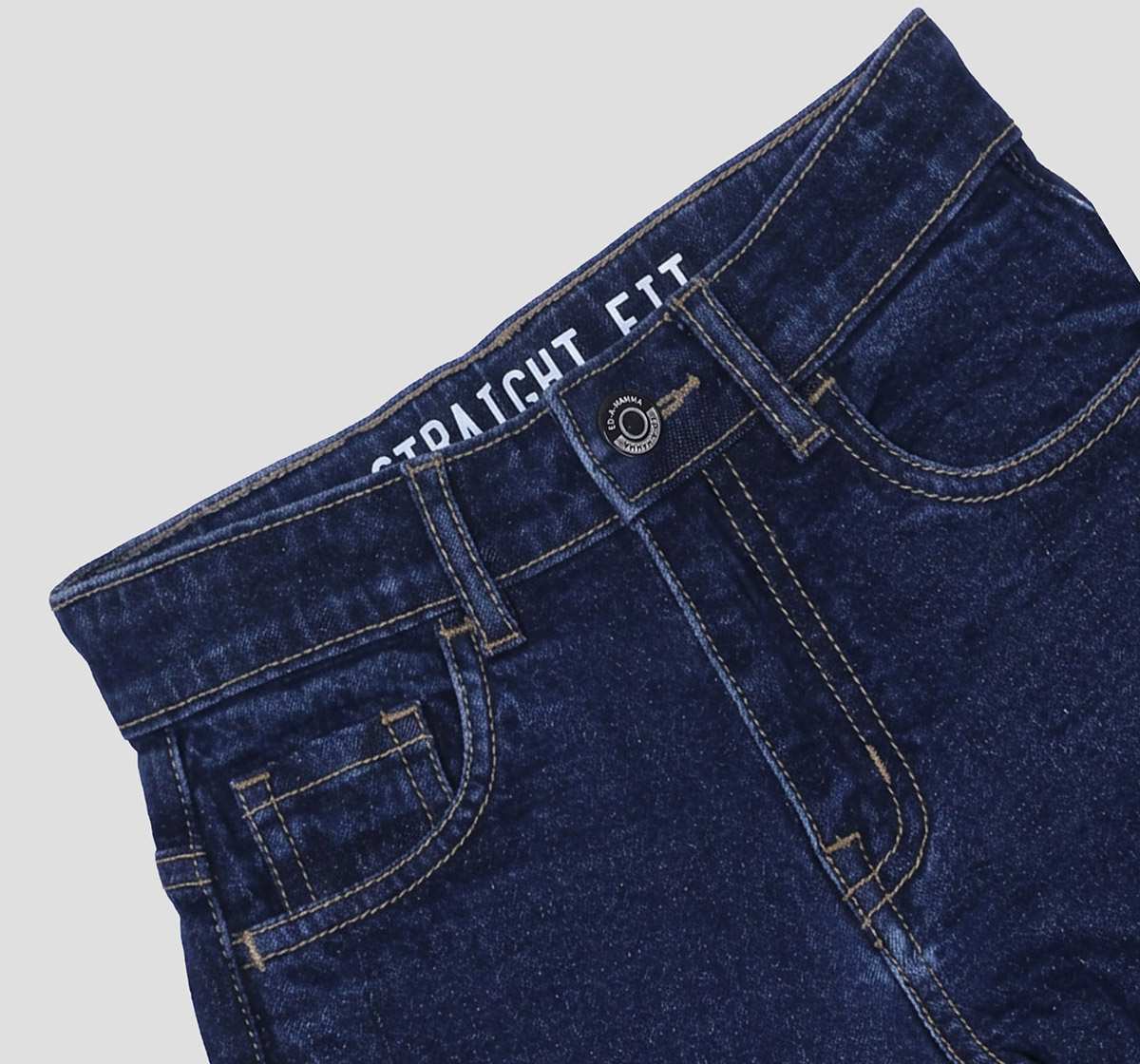 Boys Indigo Cotton Denim Regular Fit Jeans