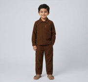 Boys Brown Corduroy Jacket and Jogger Co-ord Set