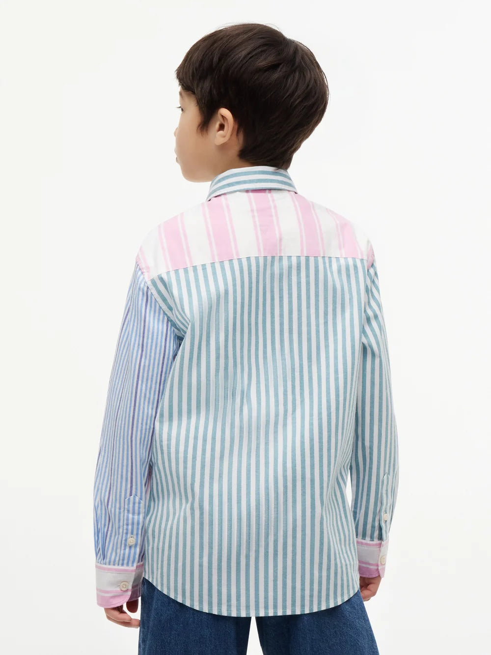 Boys Colorblock Shirt Copenhagen Blue Multi Stripe