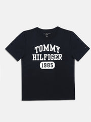 Boys Logo Regular Fit Cotton T-Shirt Desert Sky Classic