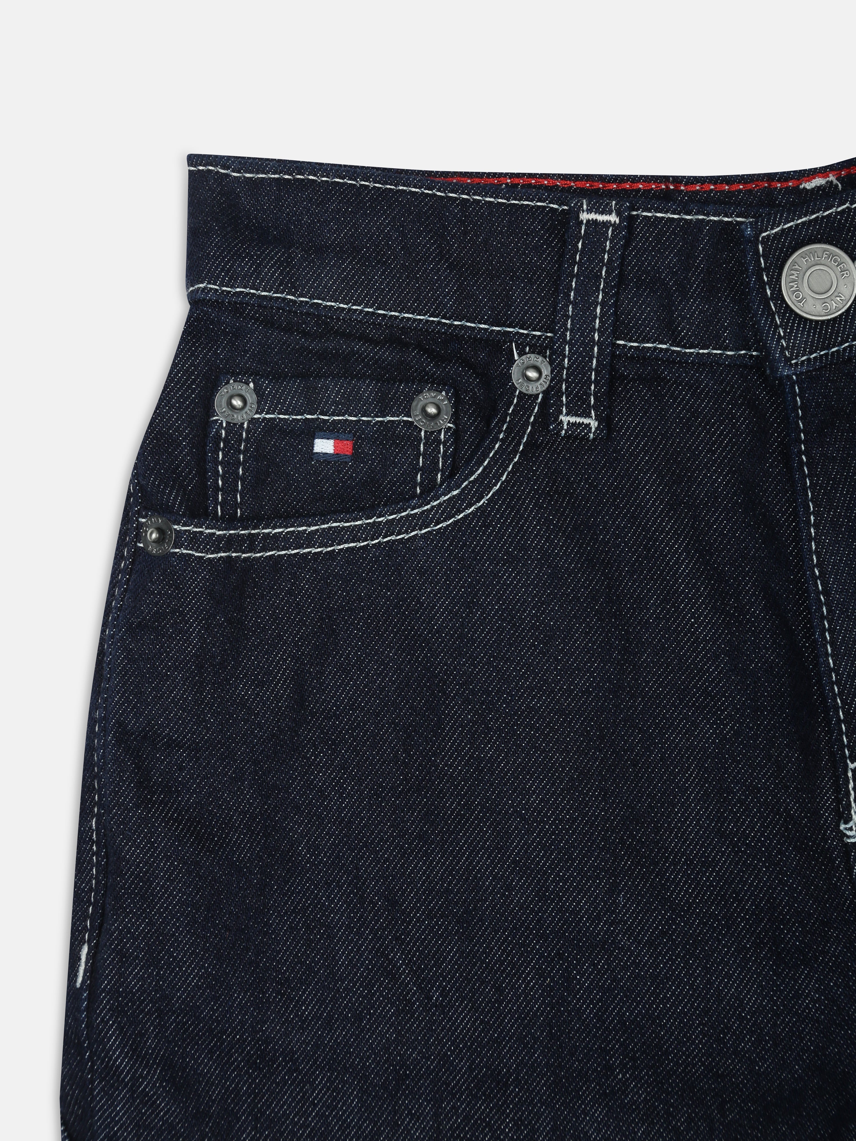 Girls Dark Blue Relaxed Fit Lyocell Blend Pants