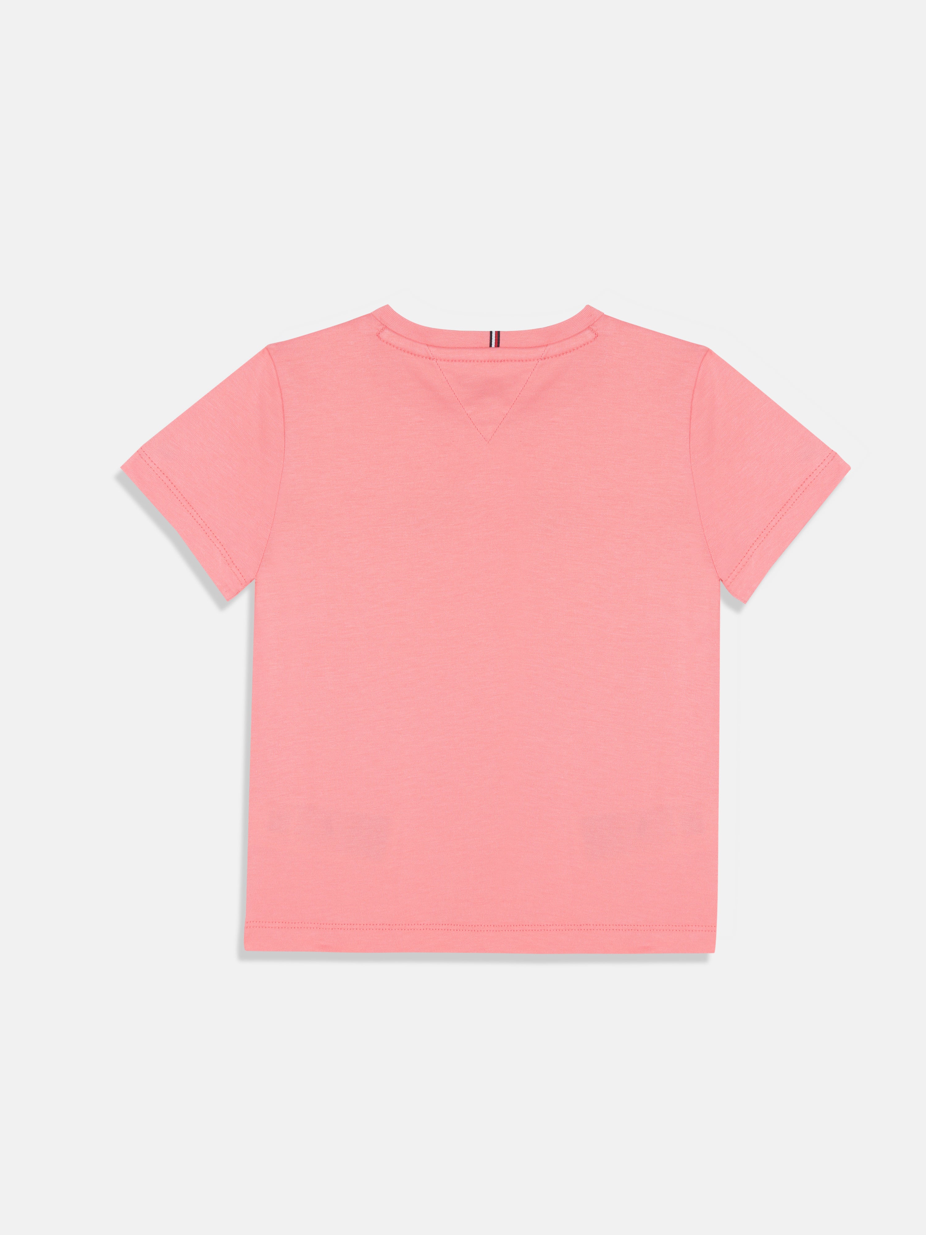 Girls Pink Regenerative Cotton Logo Knit Casual Top