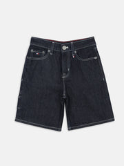 Girls Dark Blue Loose Fit Straight Non-Denim Pants