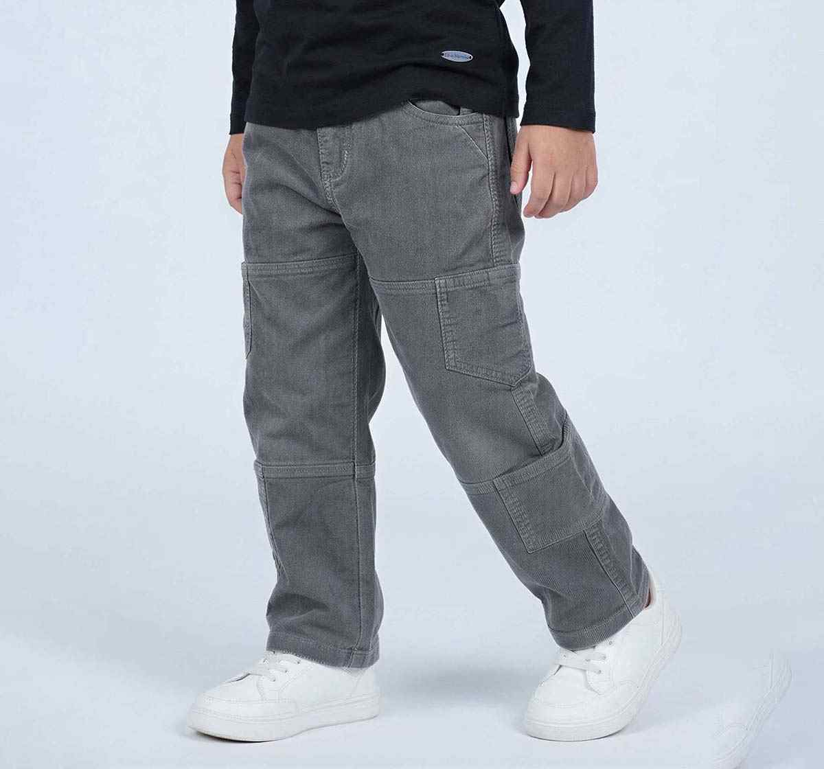Cargo Denim Bottom Black Straight Fit