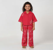 Embroidered Shirt and Bottom Set