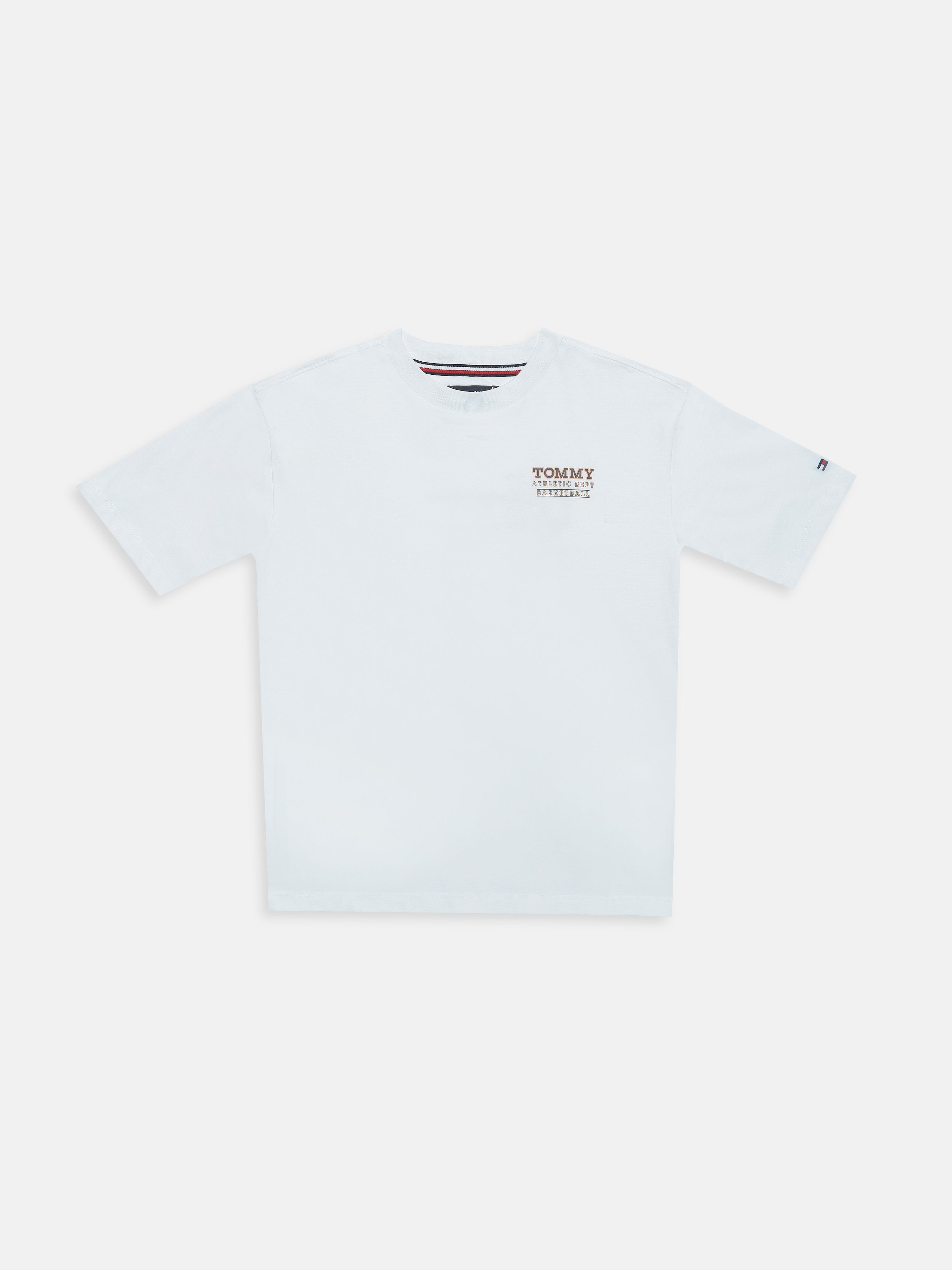Boys White Graphic Crew Neck Comfort Fit T-Shirt