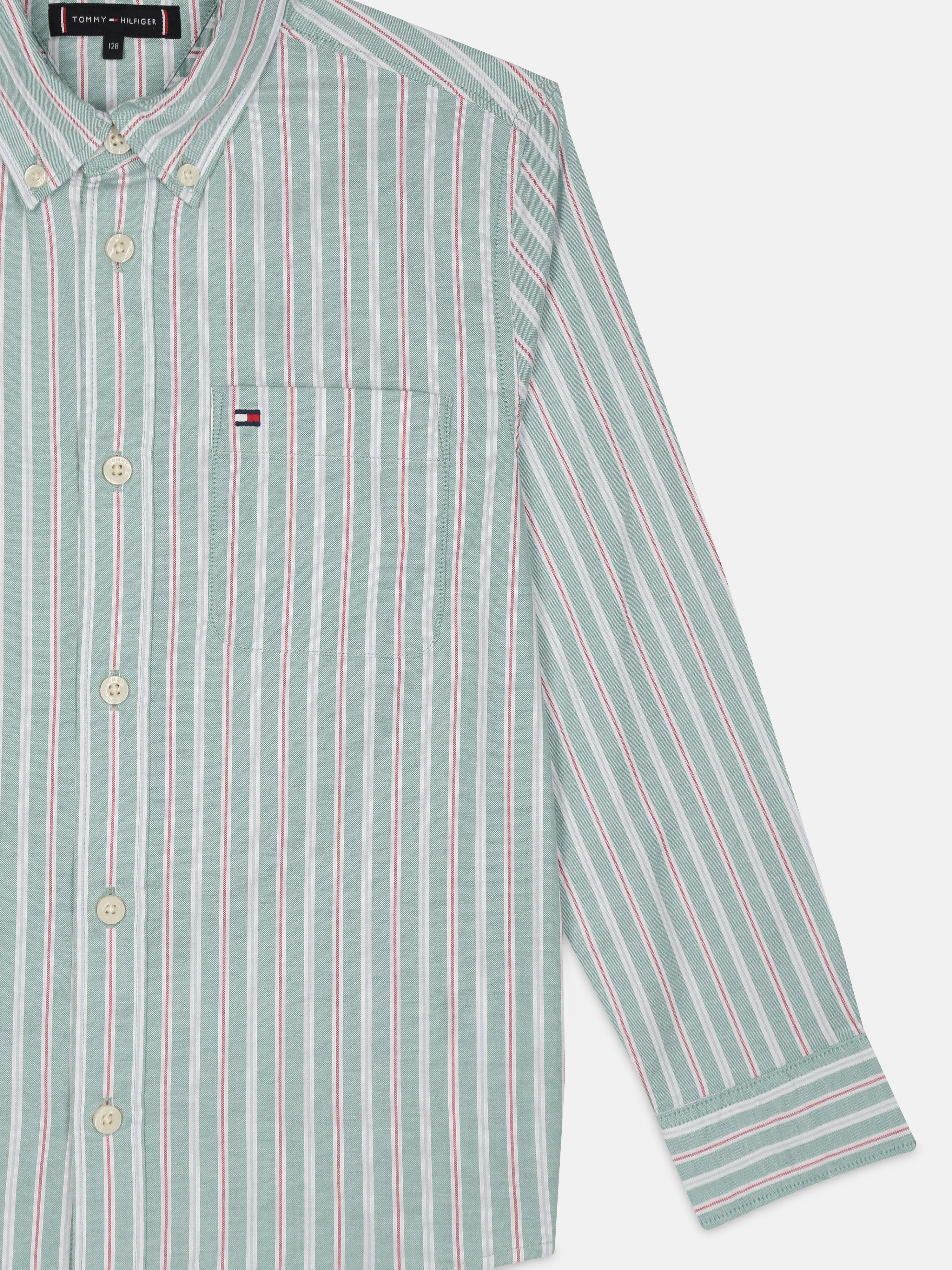 Girls Blue Striped Full Sleeve Shirt Top