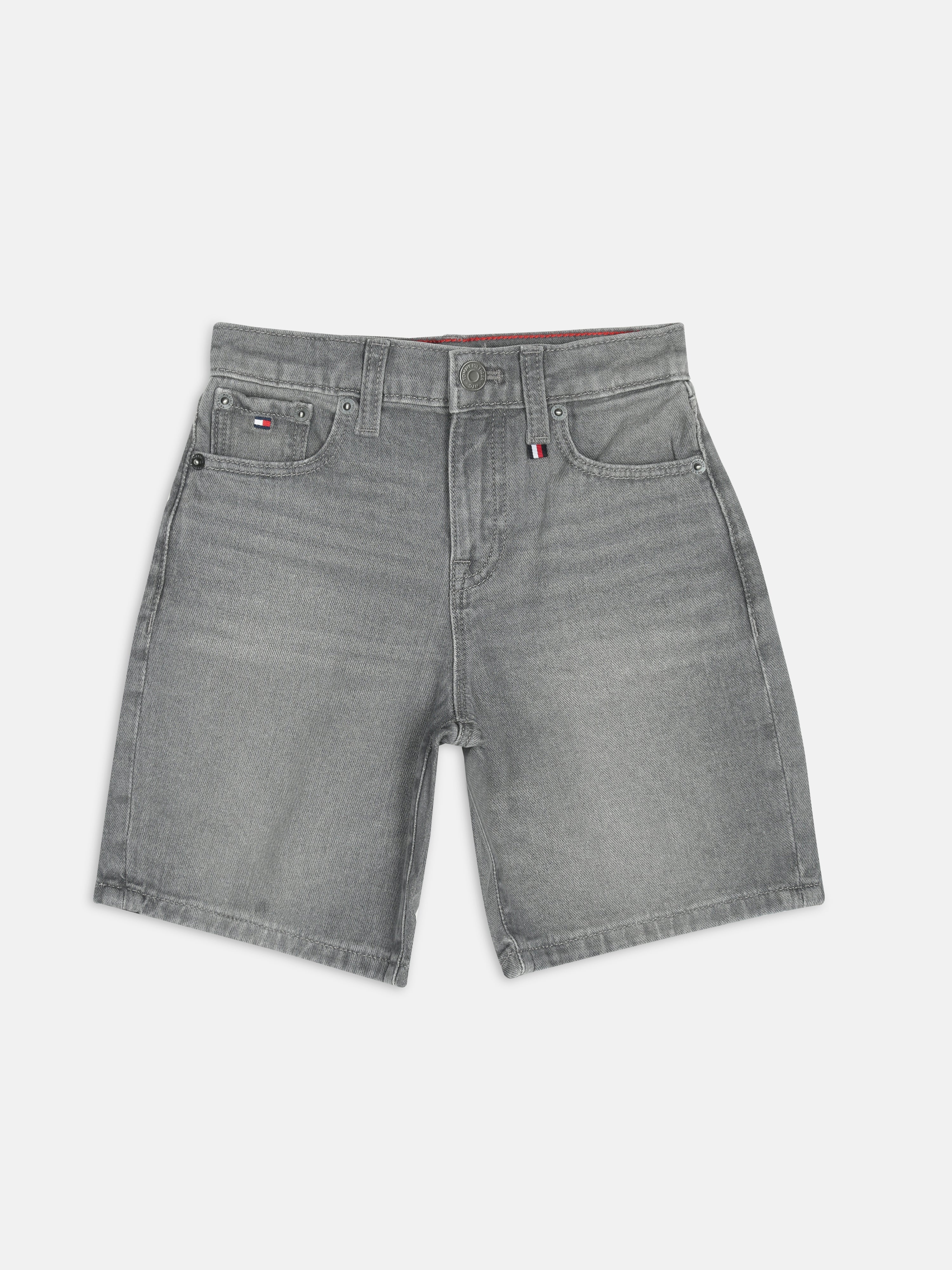 Boys Grey Solid Cotton Non-Denim Bottom Loose Fit