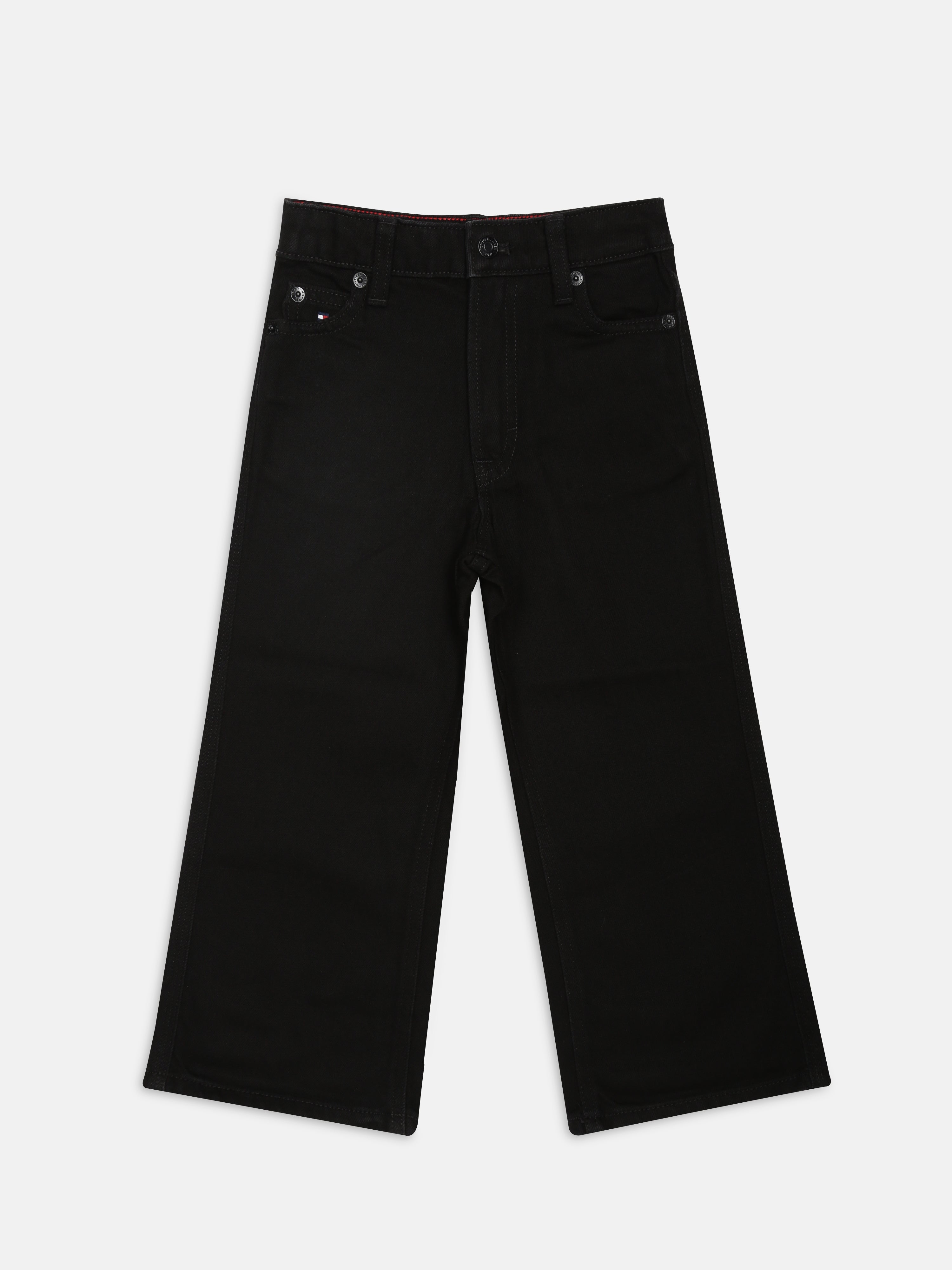 Girls Black Lyocell Blend Straight Fit Denim Jeans