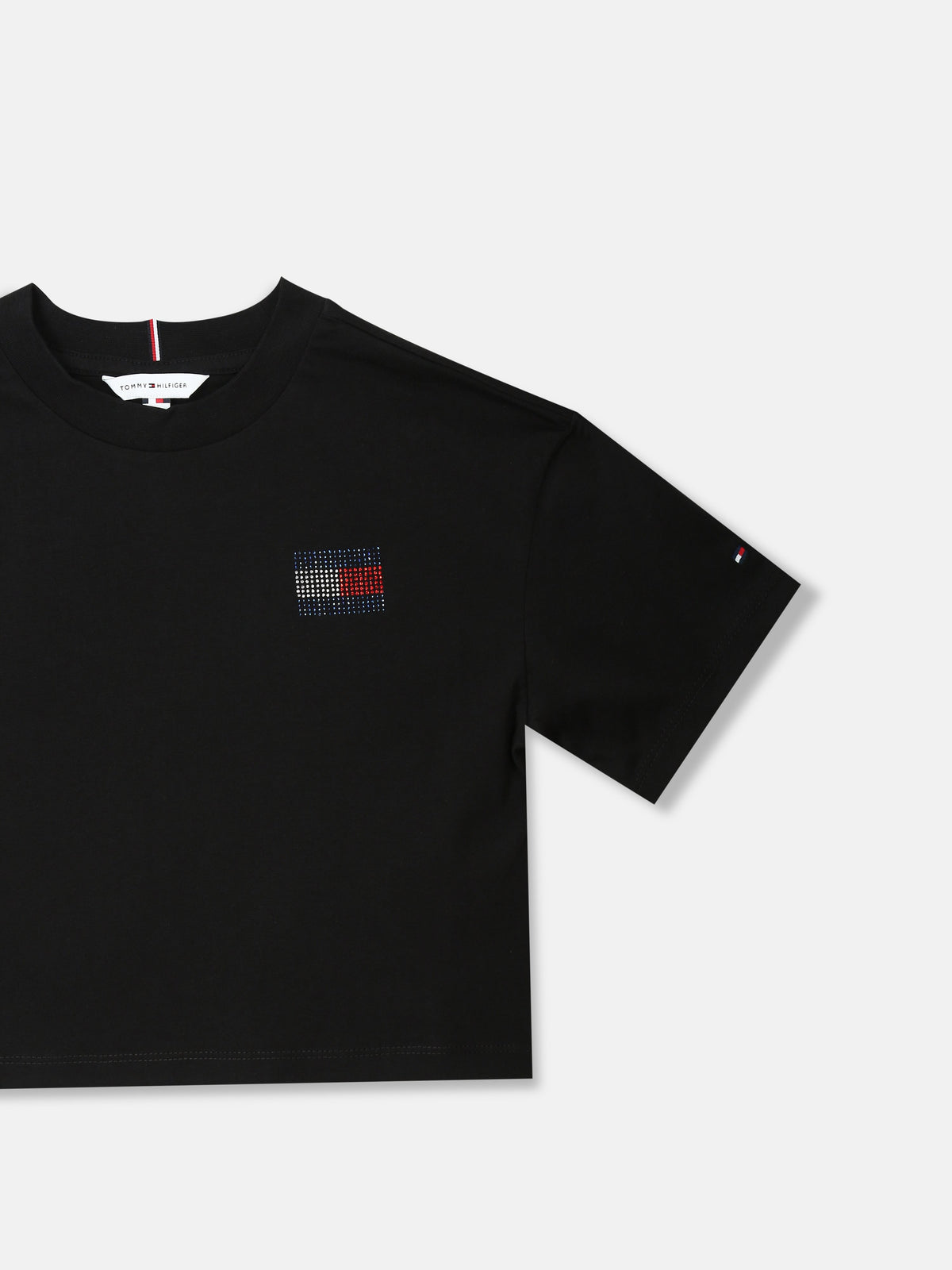 Embellished Logo T-Shirt for Girls Black
