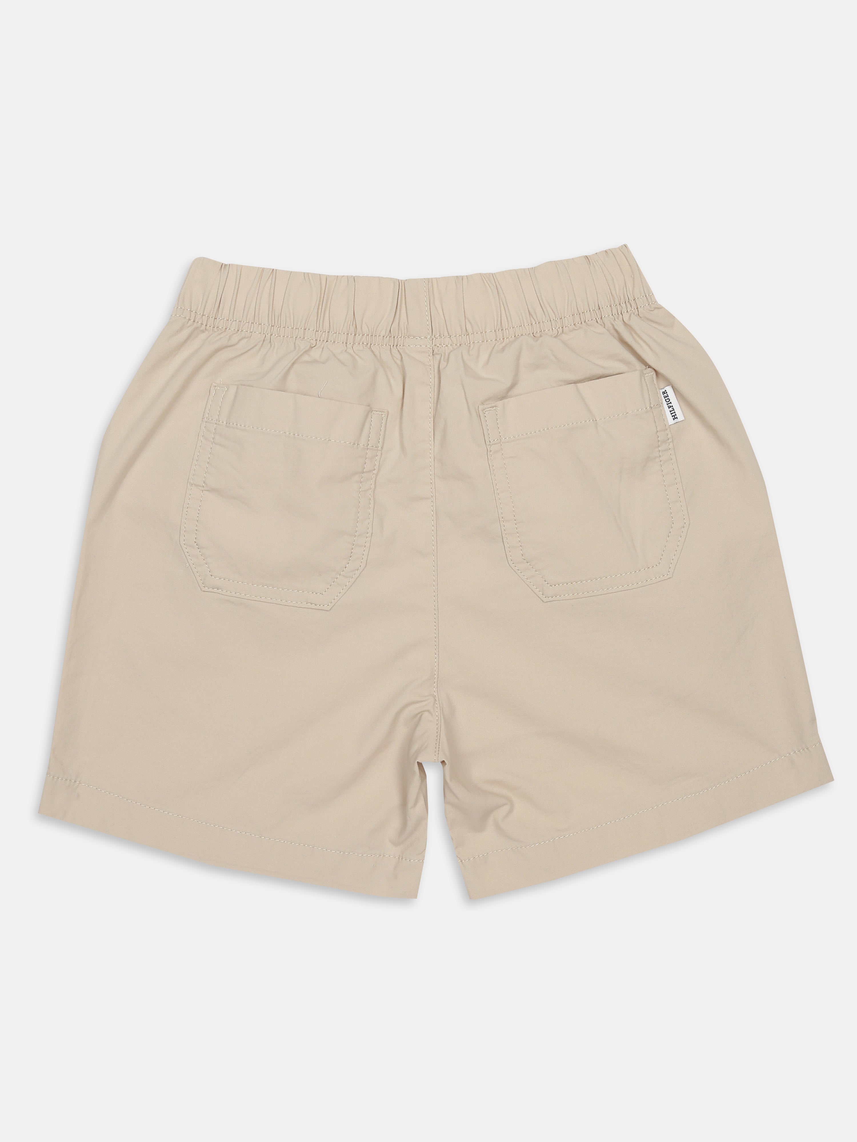 Boys Beige Solid Cotton Blend Non-Denim Bottom Regular Fit