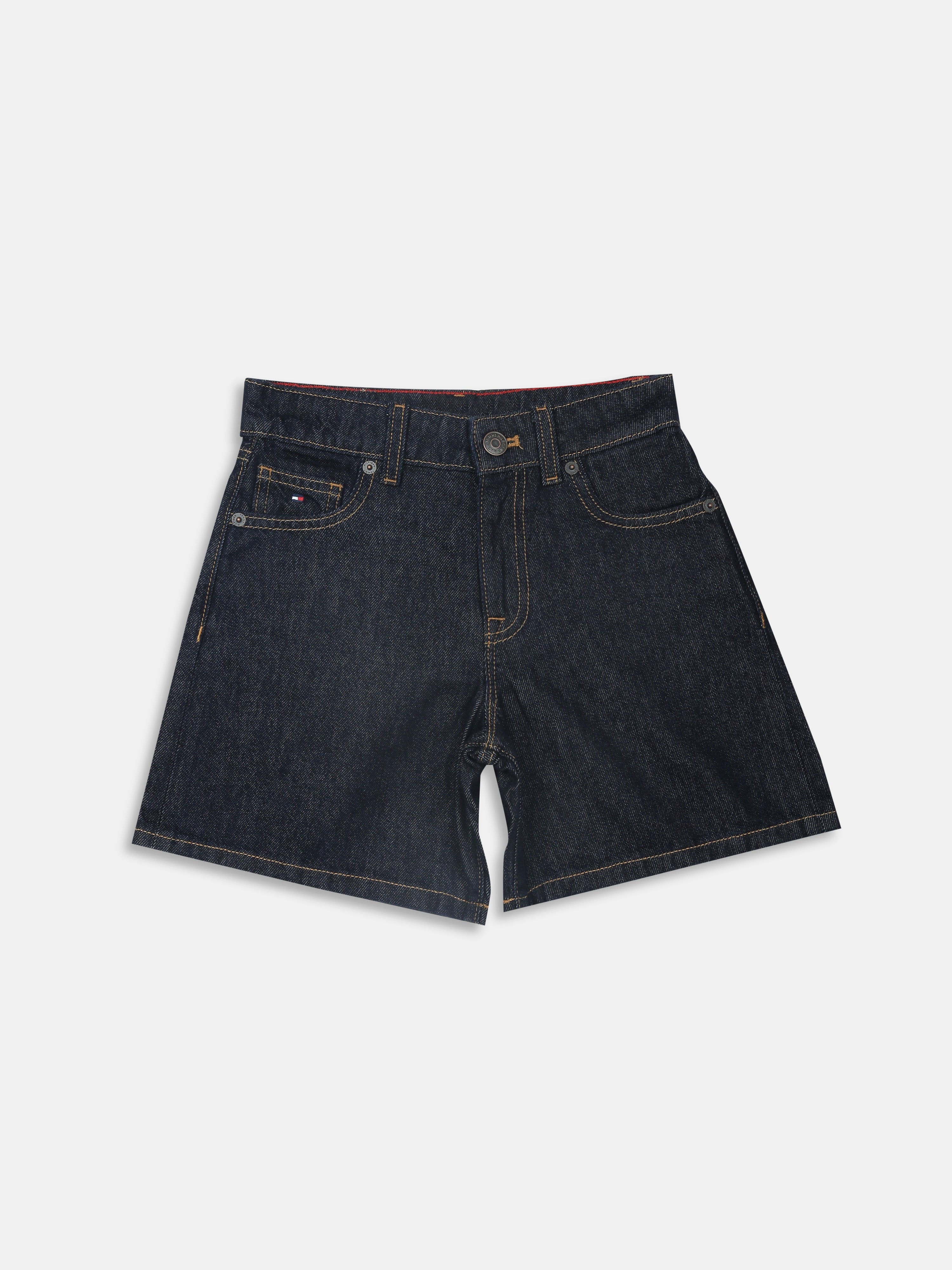 Girls Dark Blue Lyocell Blend Casual Pants with Regular Fit