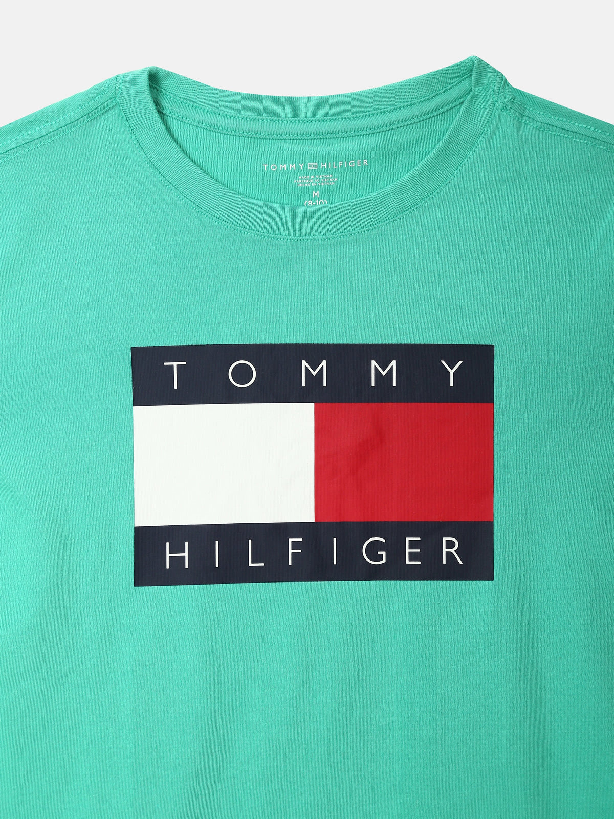 Boys Logo Regular Fit Cotton T-Shirt Aloha Green