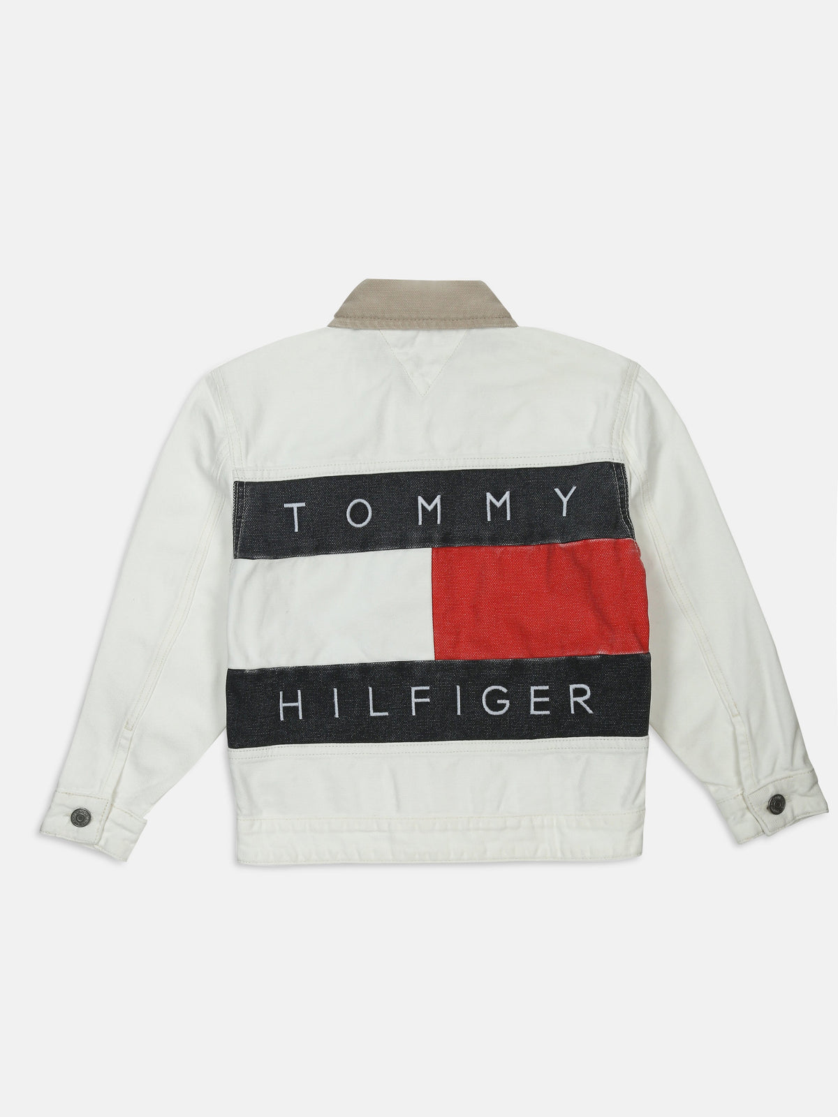 Logo Off-White Regenerative Cotton Denim Jacket for Boys