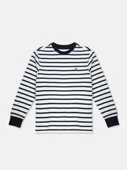 Striped Navy Blue Regenerative Cotton T-Shirt for Boys