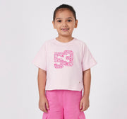 Girls Light Pink Floral 53 Raglan T-Shirt