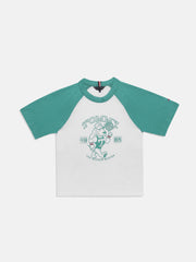 Boys White Urban Graphic Cotton Crew Neck Knit Top